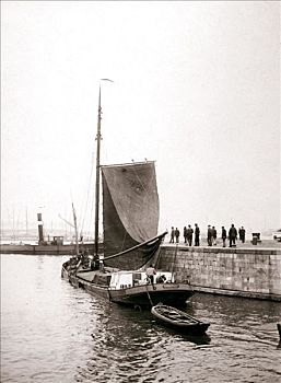 运河,船,岛屿,荷兰,1898年,艺术家