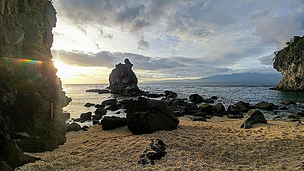 石头,海中,岛屿,菲律宾