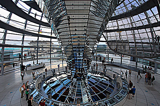 德国,柏林,德国国会大厦,玻璃,圆顶,穹顶,诺曼福斯特,建筑师
