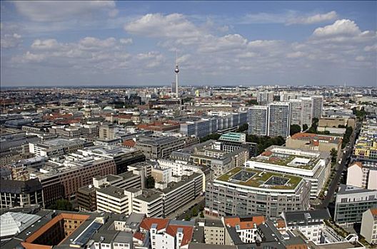 柏林,俯视,电视塔,德国
