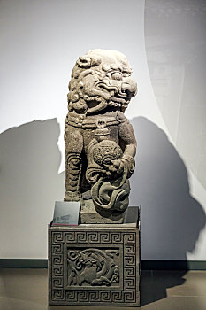 中国安徽博物院馆藏文物清代石狮子