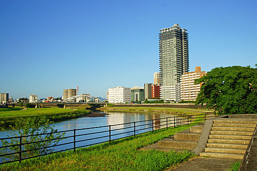 河床,熊本,日本