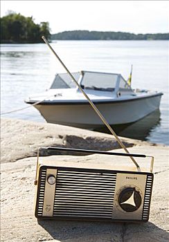 摩托艇,无线电,斯德哥尔摩群岛,瑞典
