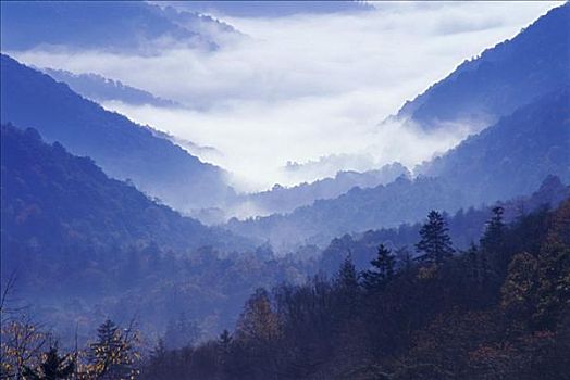 间隙,大烟山国家公园,田纳西,美国