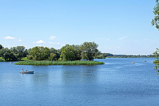 船,湖,自然,自然保护区,下萨克森,德国
