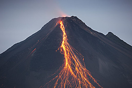 火山岩,倒出,火山