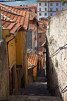 荒废,小巷,波尔图,葡萄牙