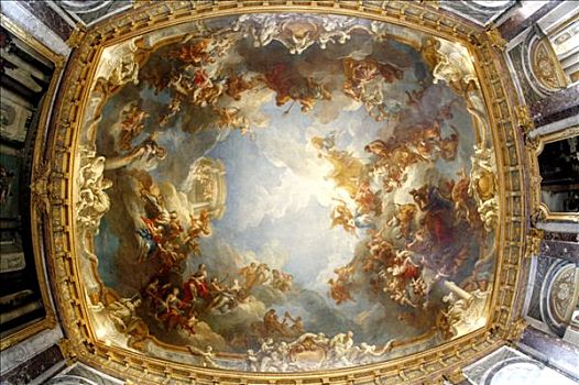 法国,伊夫利纳,凡尔赛宫,客厅,天花板