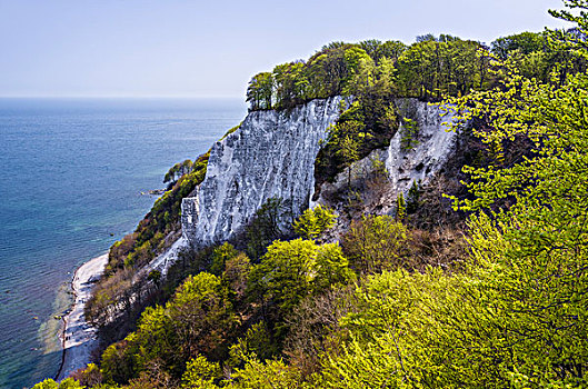 德国,梅克伦堡前波莫瑞州,岛屿,吕根,萨斯尼茨,雅斯蒙德国家公园,白垩断崖,风景,库尼斯图尔