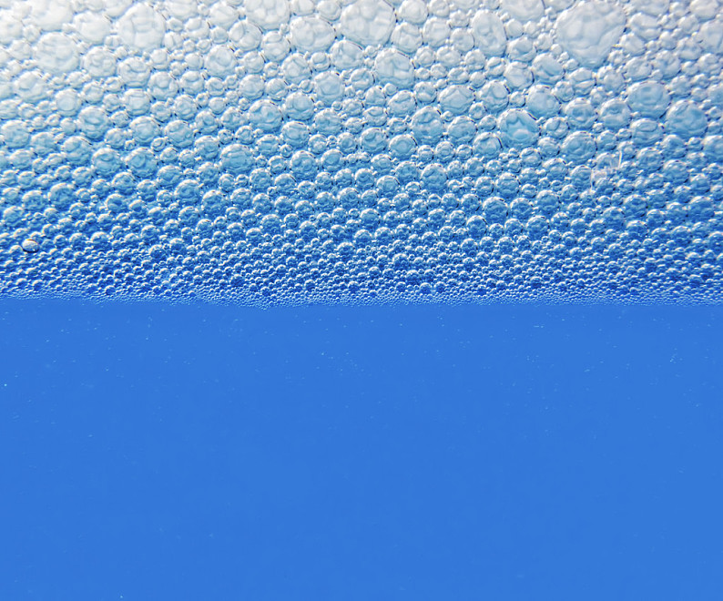 水,泡泡,清晰,天蓝色,背景