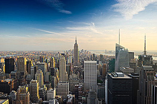 风景,曼哈顿,洛克菲勒,中心,纽约,美国