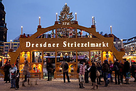拱形,圣诞节,市场,德累斯顿,萨克森,德国,欧洲