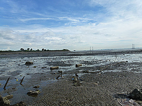 深圳西乡大铲湾海滩景观