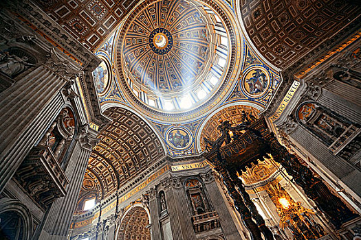 圣彼得大教堂,室内,光柱,梵蒂冈城