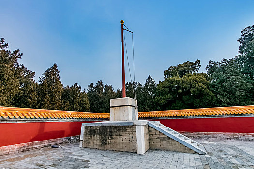 北京市地坛公园皇家园林桅杆建筑