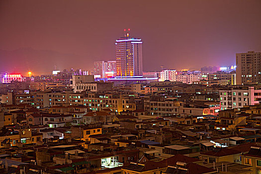 河源,市区,夜景