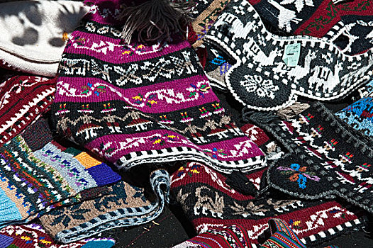 秘鲁,提提卡卡湖,编织,帽子,塔齐利岛