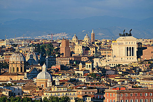 屋顶,风景,罗马,历史建筑,城市天际线,意大利