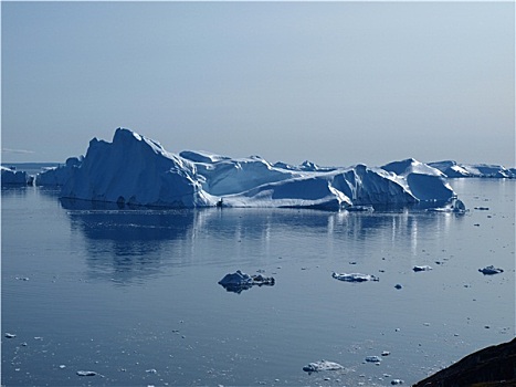 冰山,伊路利萨特,南海岸,格陵兰