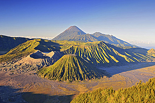 婆罗莫,火山,日出,国家公园,东方,爪哇,印度尼西亚