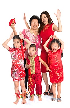亚洲人,中国人,家庭,愿望,高兴,春节