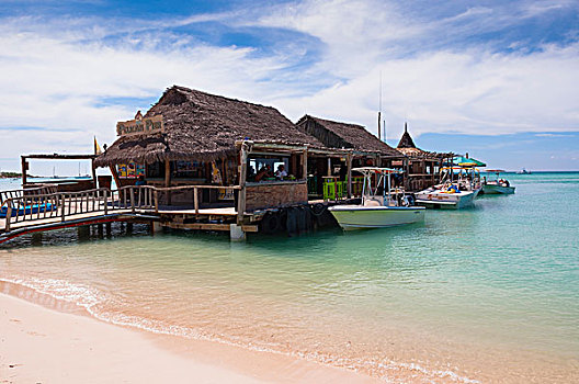 鹈鹕,码头,棕榈海滩,阿鲁巴,安的列斯群岛,小安的列斯群岛,加勒比