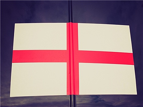 复古,看,英格兰,旗帜