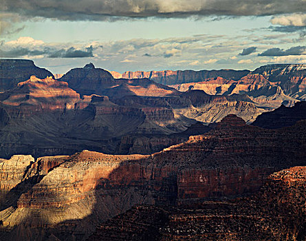 美国,亚利桑那,大峡谷国家公园,云,上方,大峡谷,大幅,尺寸