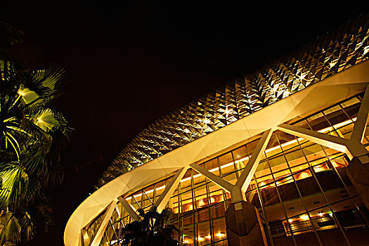 夜景,滨海休闲区,剧院,新加坡
