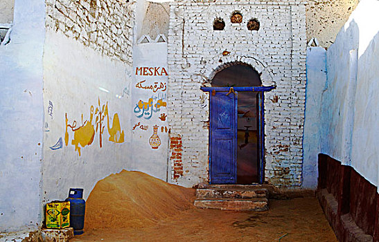 门,努比亚,乡村,靠近,阿斯旺,埃及