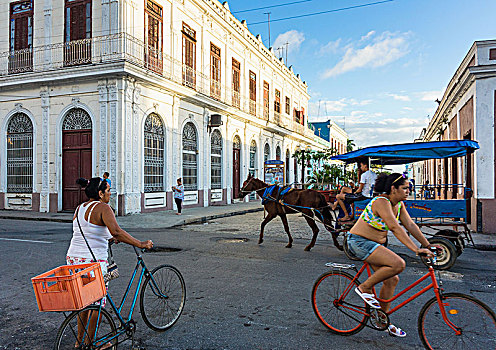 古巴,西恩富戈斯,老城,街景