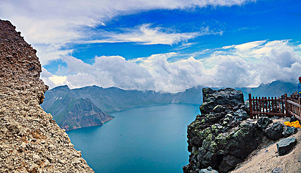 长白山天池火山口自然景观