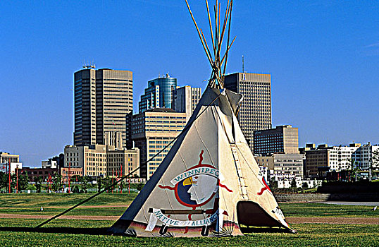 圆锥形帐篷,国家,古迹,曼尼托巴,加拿大