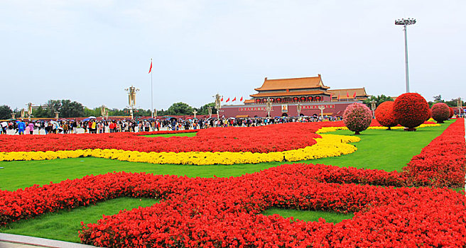 节日的北京天安门广场