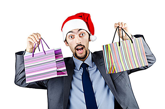 圣诞节,概念,购物袋