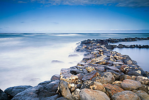 石头,海岸,海滩,公园,考艾岛,夏威夷,美国