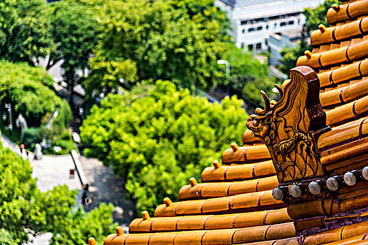 中式建筑飞檐雕塑