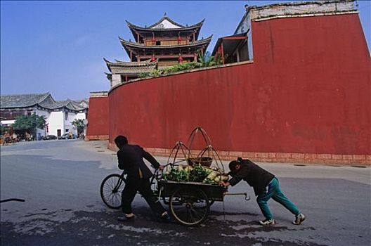 中国,云南,建水,递送,三轮车