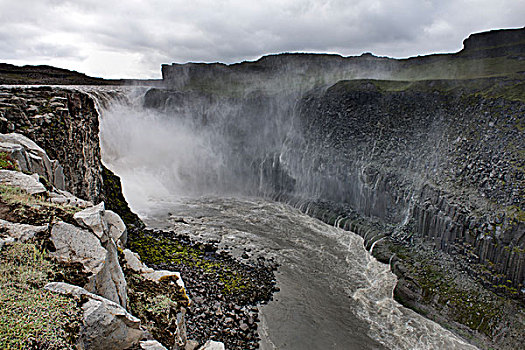 瀑布,瓦特纳冰川,国家公园,冰岛