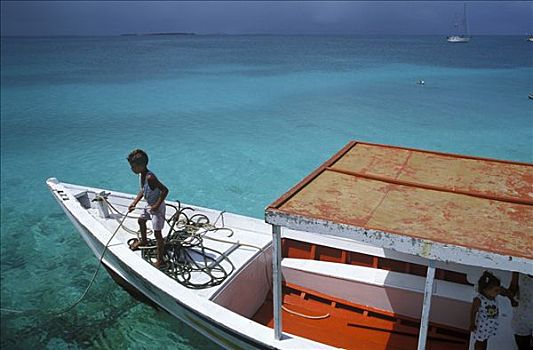 渔船,海岸,岛屿,洛斯罗克斯群岛,委内瑞拉,加勒比海