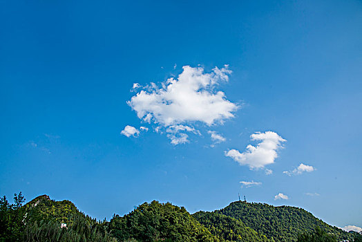 贵州省贵阳花溪河畔上空的云