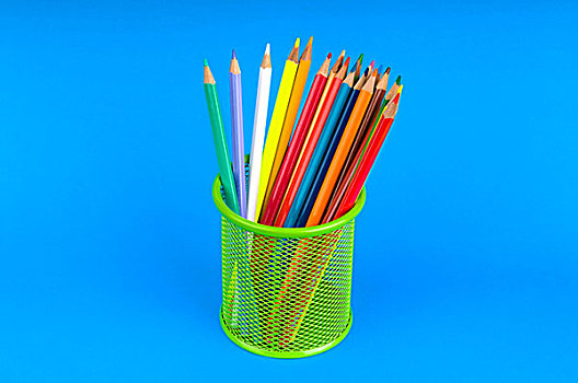 返校,概念,彩色,铅笔