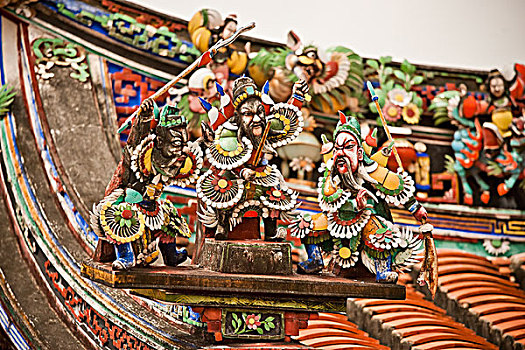 佛教寺庙,装饰,唐人街,马来西亚