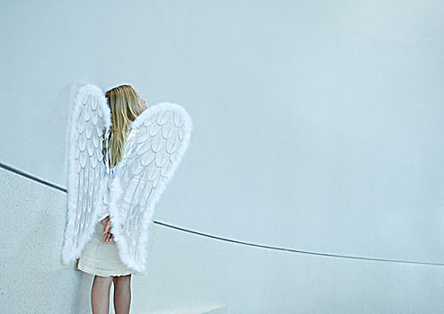 女孩,穿,天使之翼