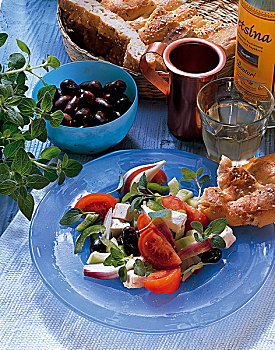 希腊沙拉,希腊,烹饪