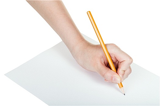 手,简单,铅笔,纸张