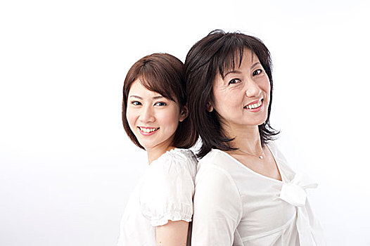 母女,背对背