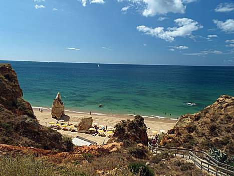 悬崖,阿尔加维海岸,葡萄牙