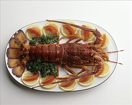 大螯虾,盘子