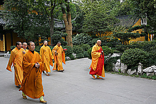 僧侣,庙宇,上海